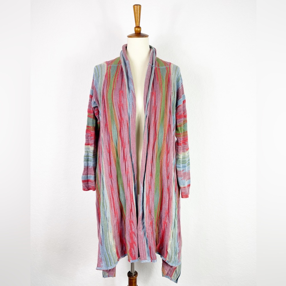 Sundance Multicolor Tribal Aztec Draped Sweater Cardigan Size S Serape